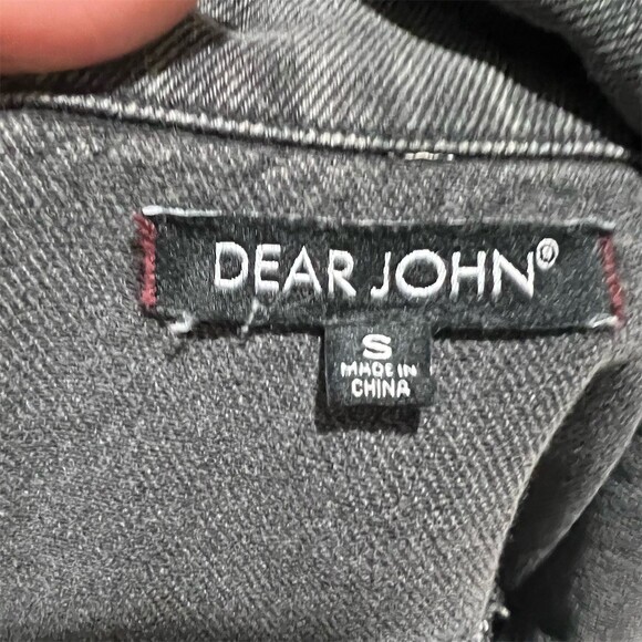 Dear John Utility Jacket Womens Size S Washed Gray Denim Button Front - Picture 6 of 6